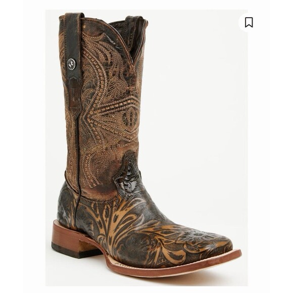 EUC Tanner Mark Men’s Hand Tooled Western Boot TM205566 Size 12 Cowboy